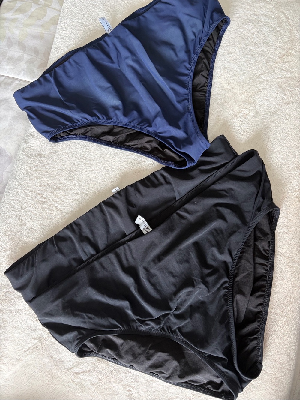 Profile By Gottex Three-Pack Bikini Bottoms in Black and Navy